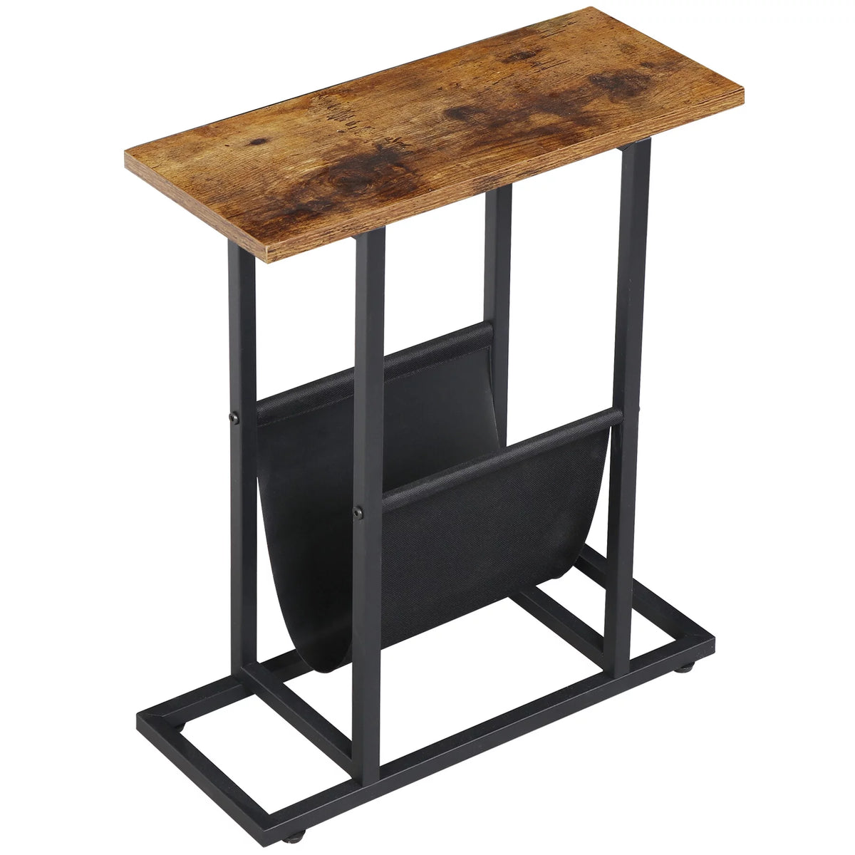 Narrow Metal Side Table with Storage Holder G634168