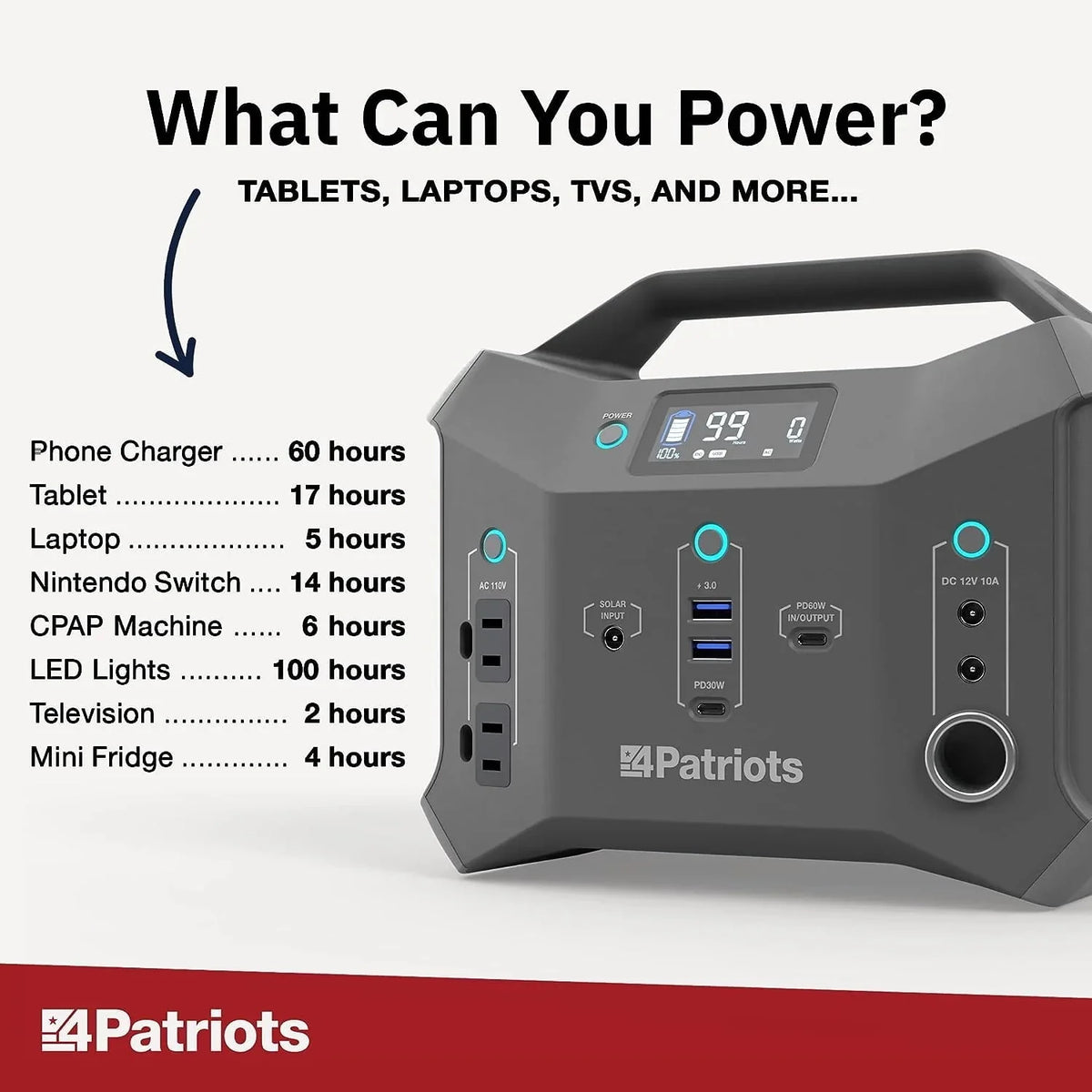 300wH Portable Power Station with 40 Watt Solar Panel O673