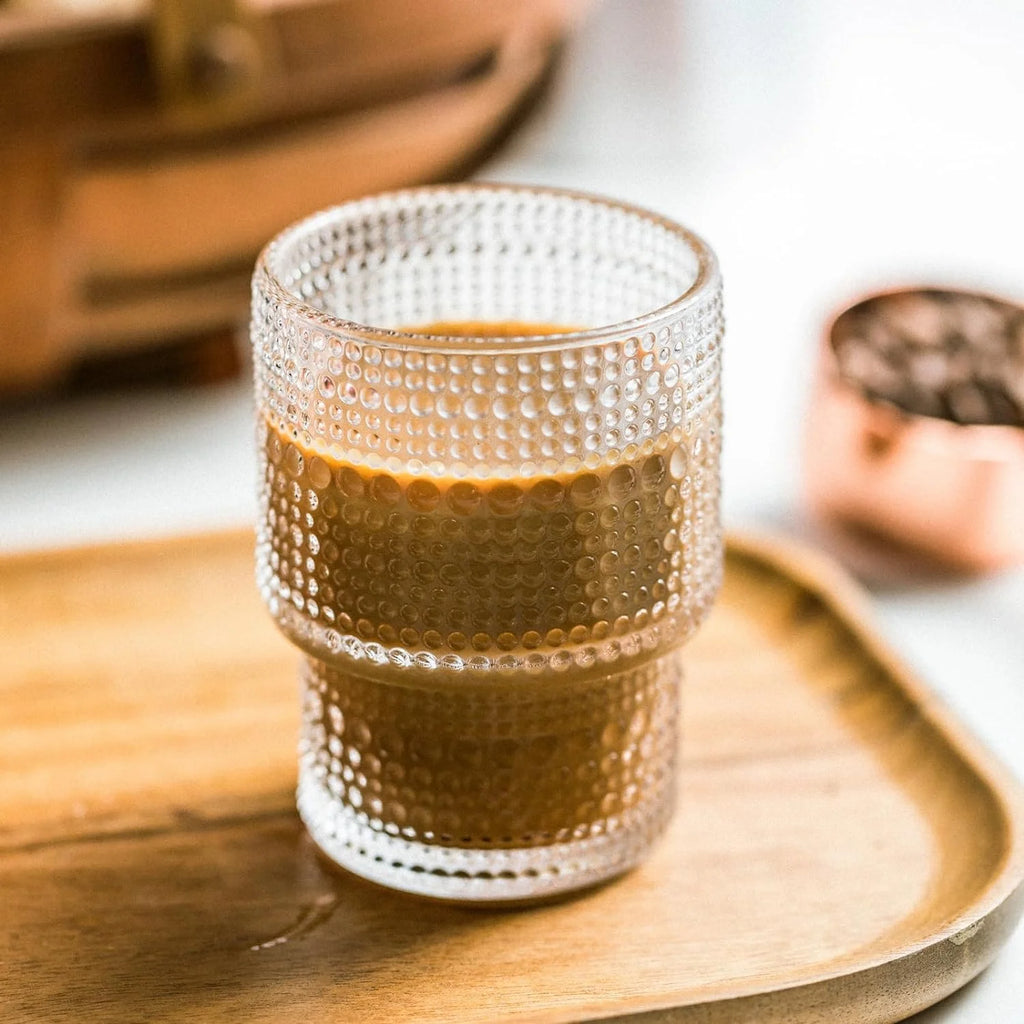 Set of 4 Small Transparent Glass Cups 190ml R64562