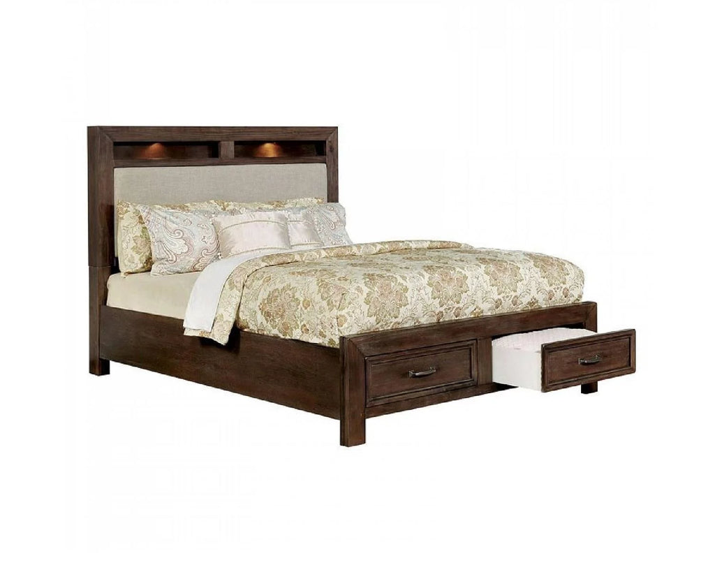 Dark Oak Solid Wood King Bedroom Set 6pcs X186