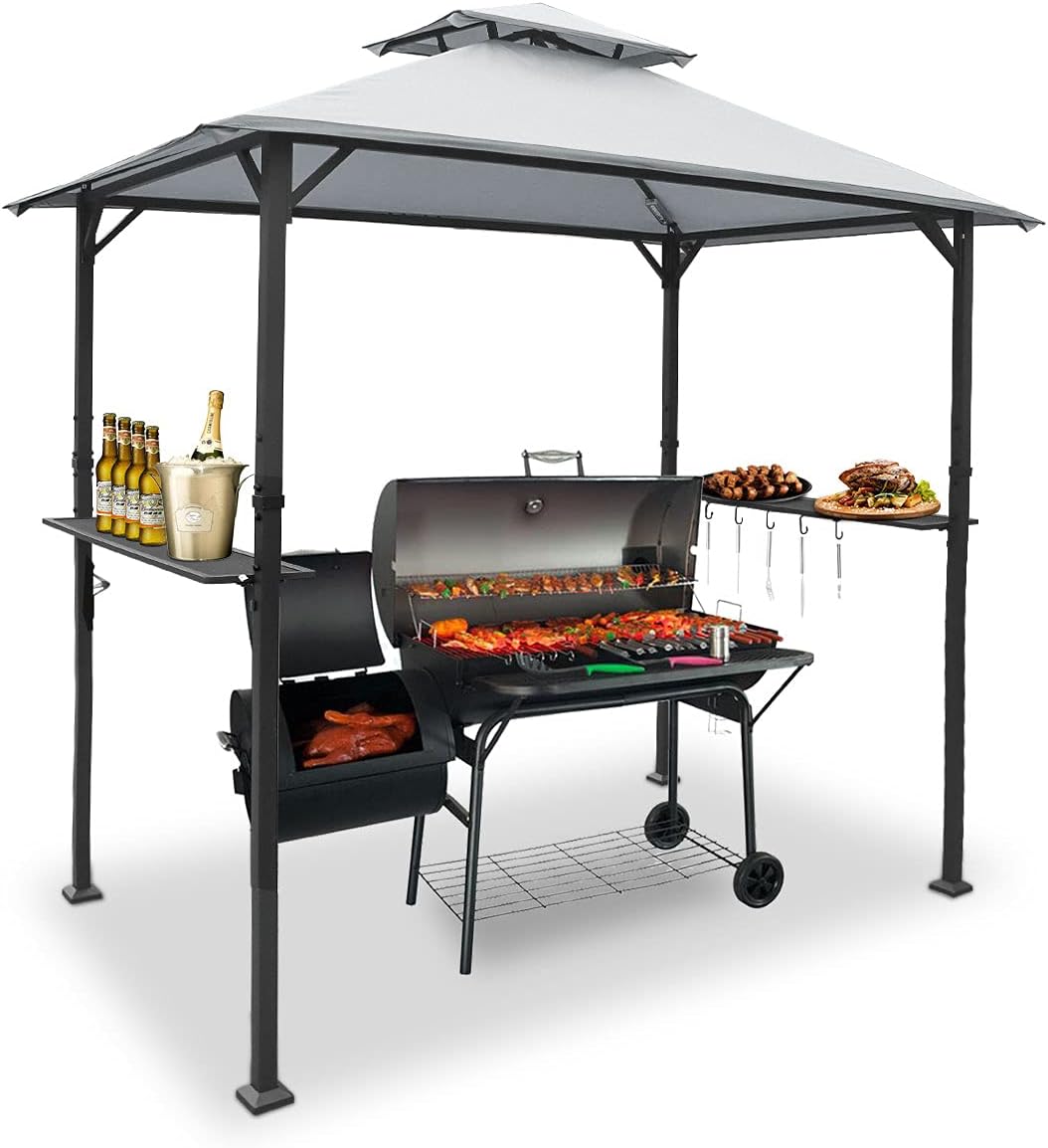 8'x5' Grill Gazebo BBQ Patio Shelter Canopy K96352