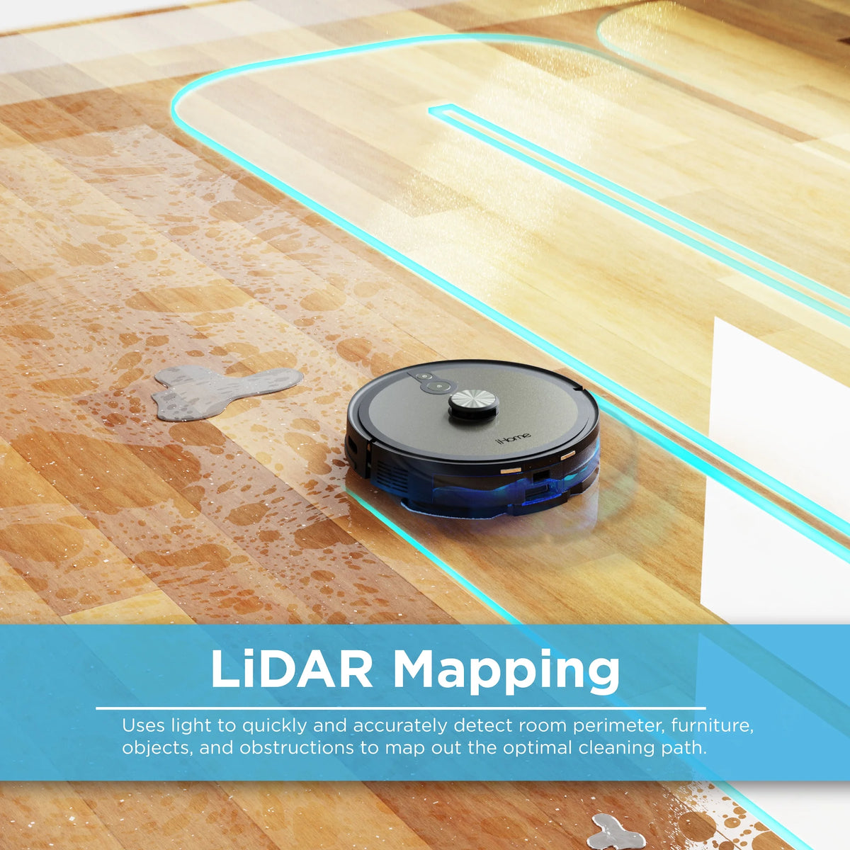 Robot Vacuum and Mop with LIDAR Mapping N120