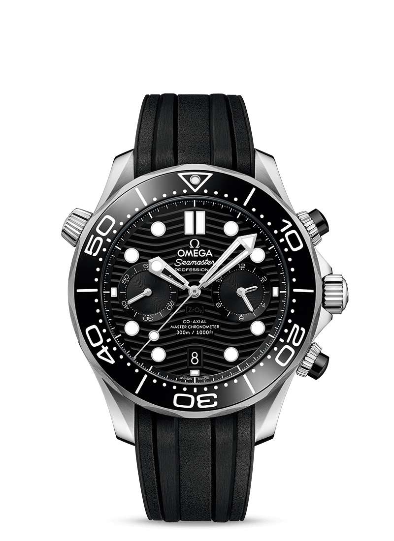 Black 44mm Chronograph Diver U845157