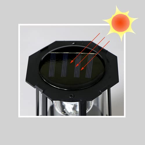 Solar Powered Lighthouse 360 Degree Rotating Waterproof Garden Statue Light O5189