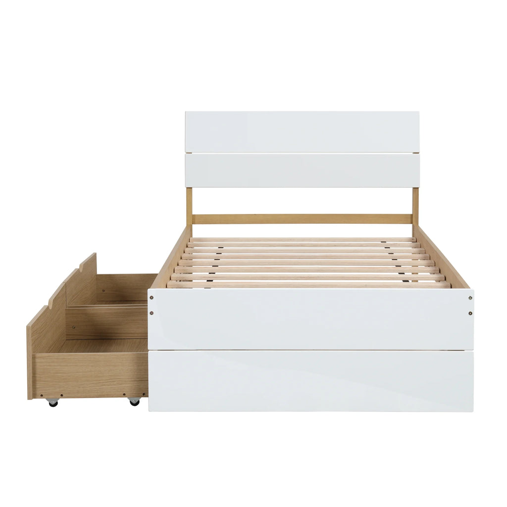 Twin Bed Frame with 2 Drawers P848049