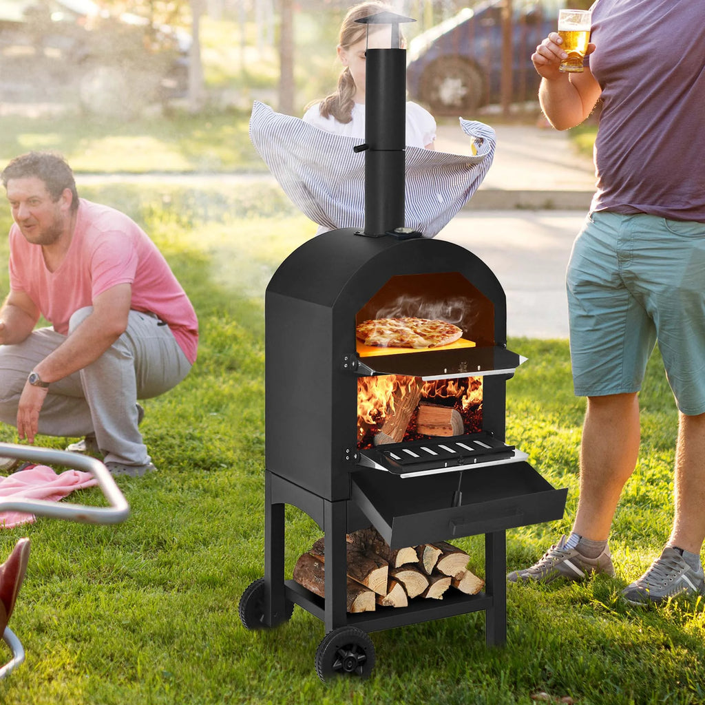 Outdoor Wood Fire Pizza Oven with Pizza Stone V179441