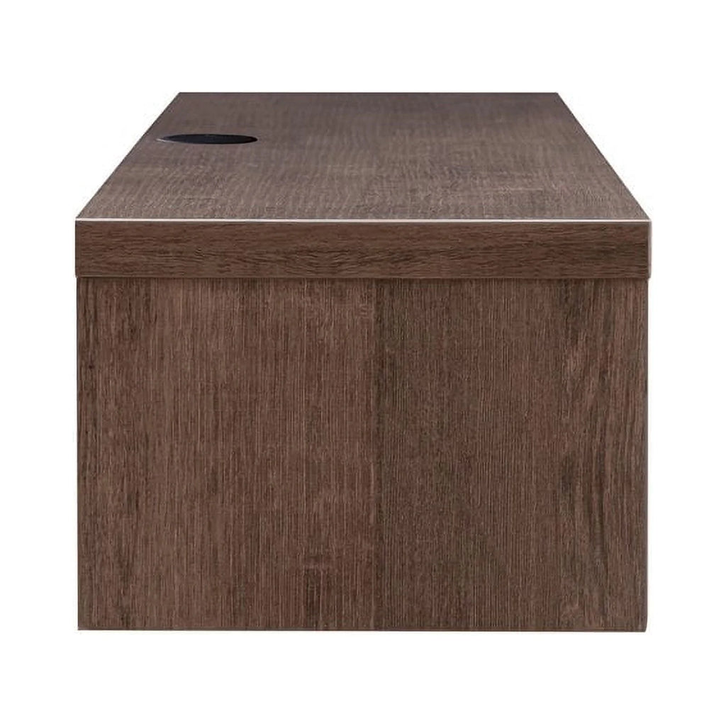 Walnut Oak Wood Floating TV Stand with Storage D963