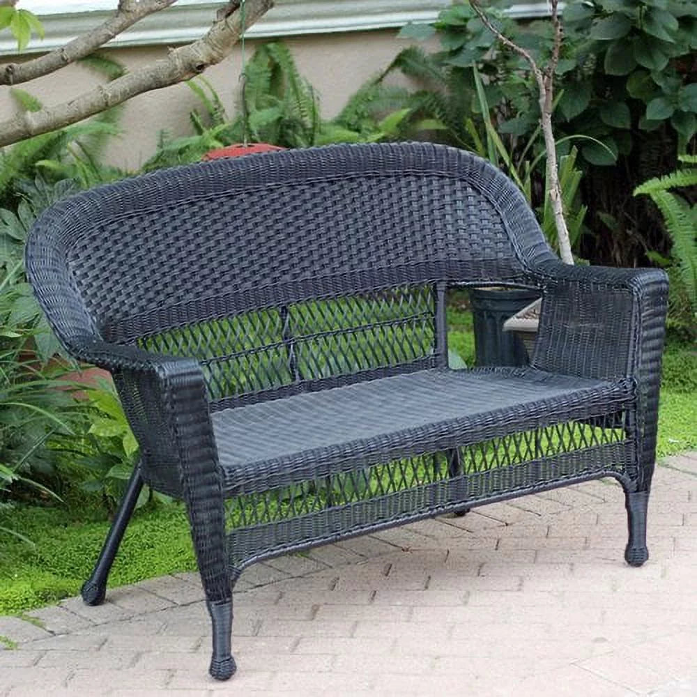 Espresso Wicker Patio Love Seat P15645