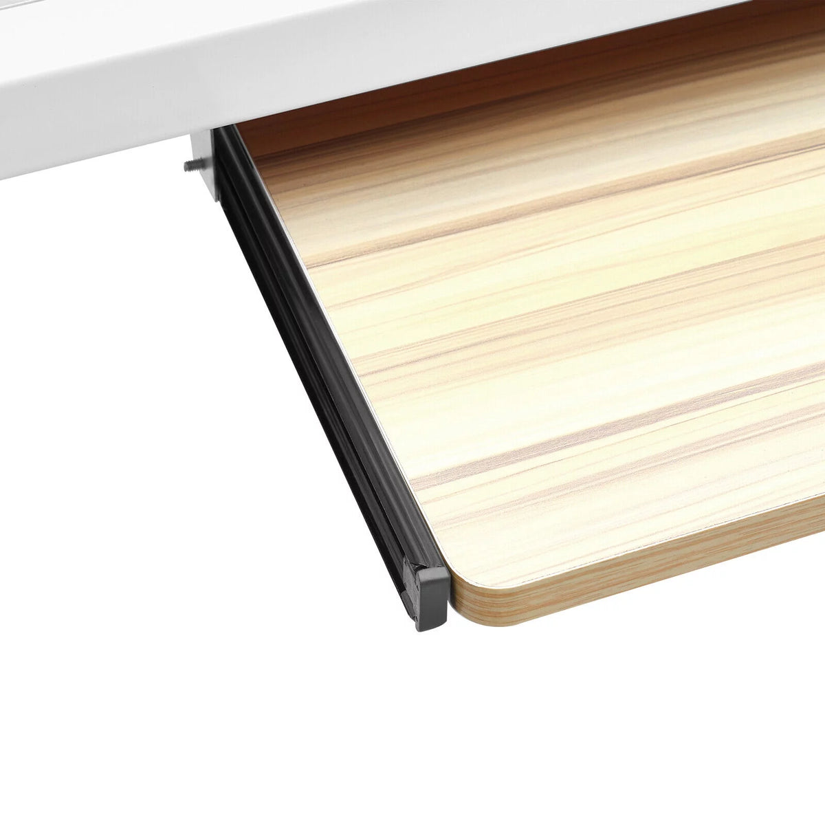 Wood Height Adjustable Mobile Computer Desk with Wheels M876421