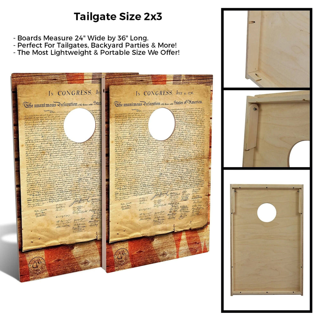American Flag Cornhole Board Set with Carrying Case A103
