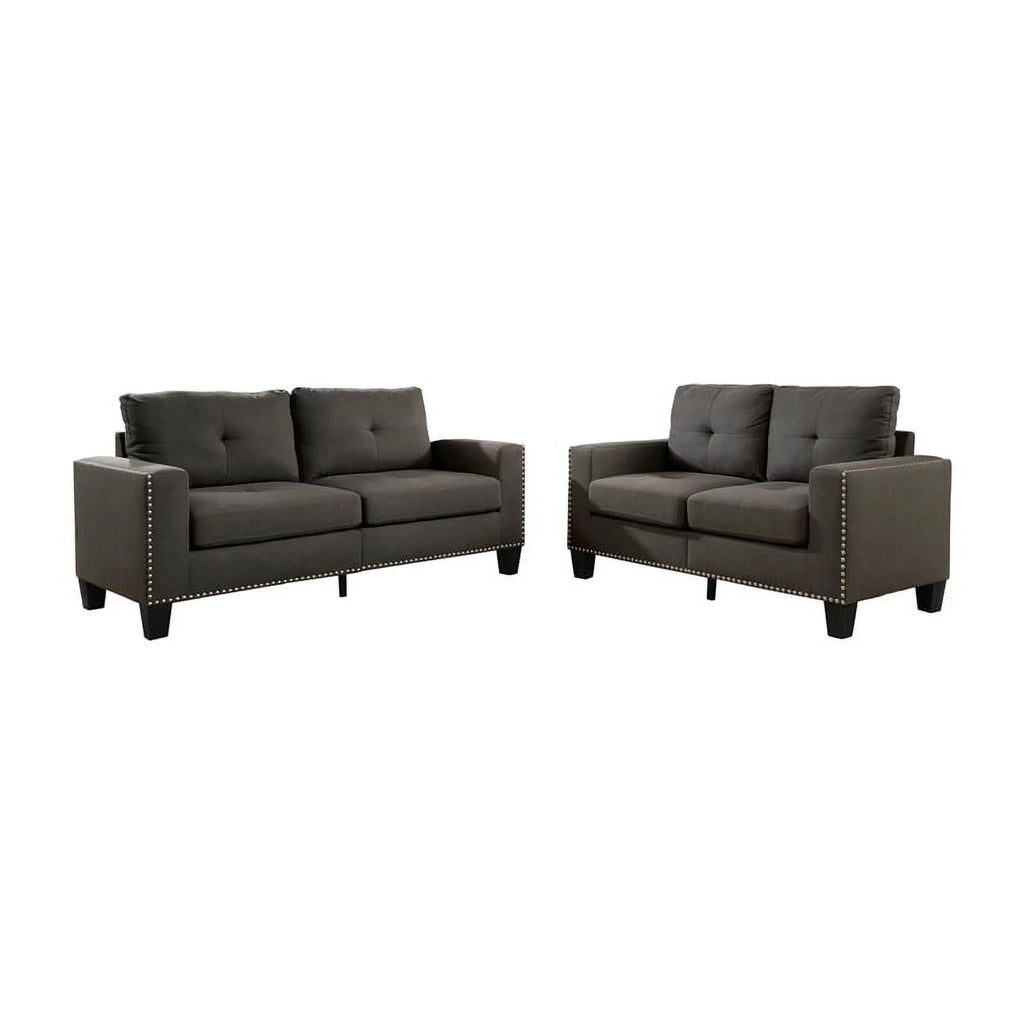 Gray Fabric 2-Piece Sofa Set N590656