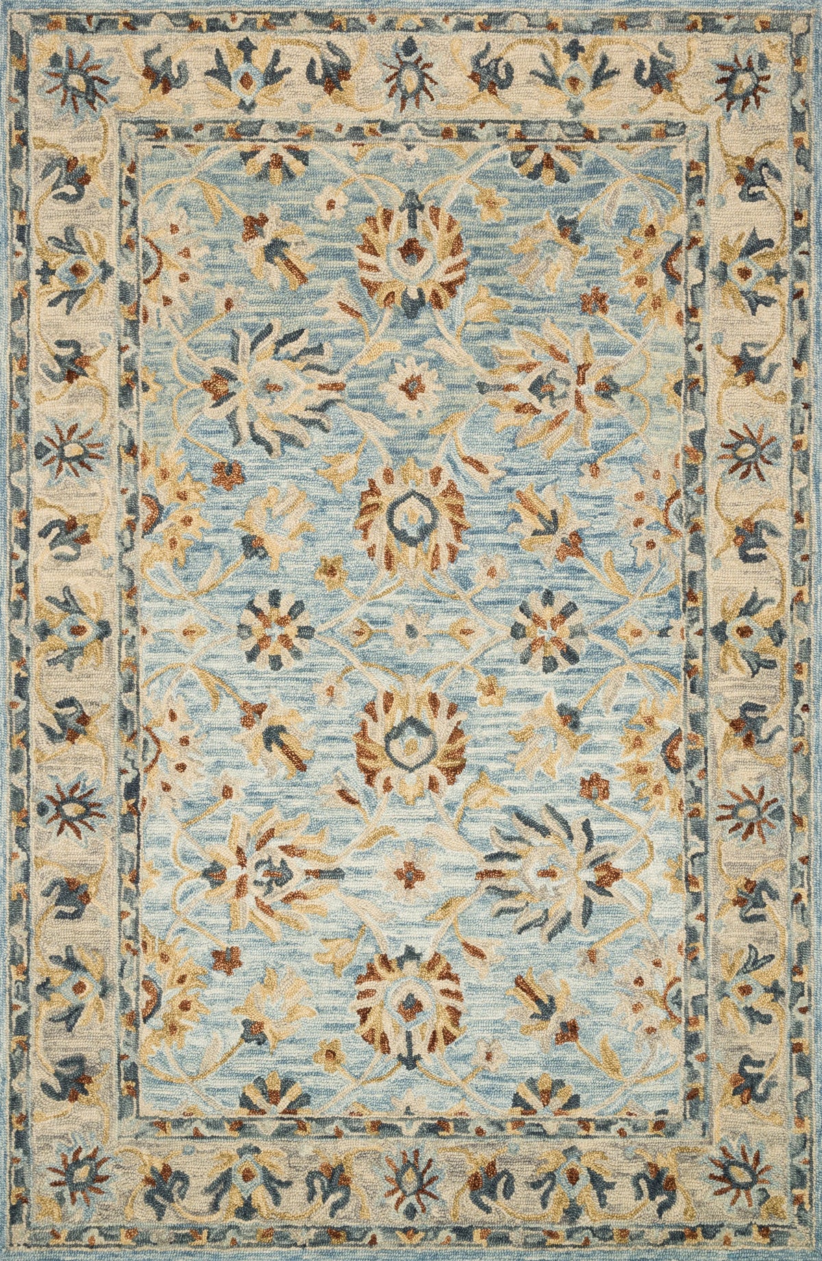 Light Blue Natural 9'3 x 13' Rug X776392