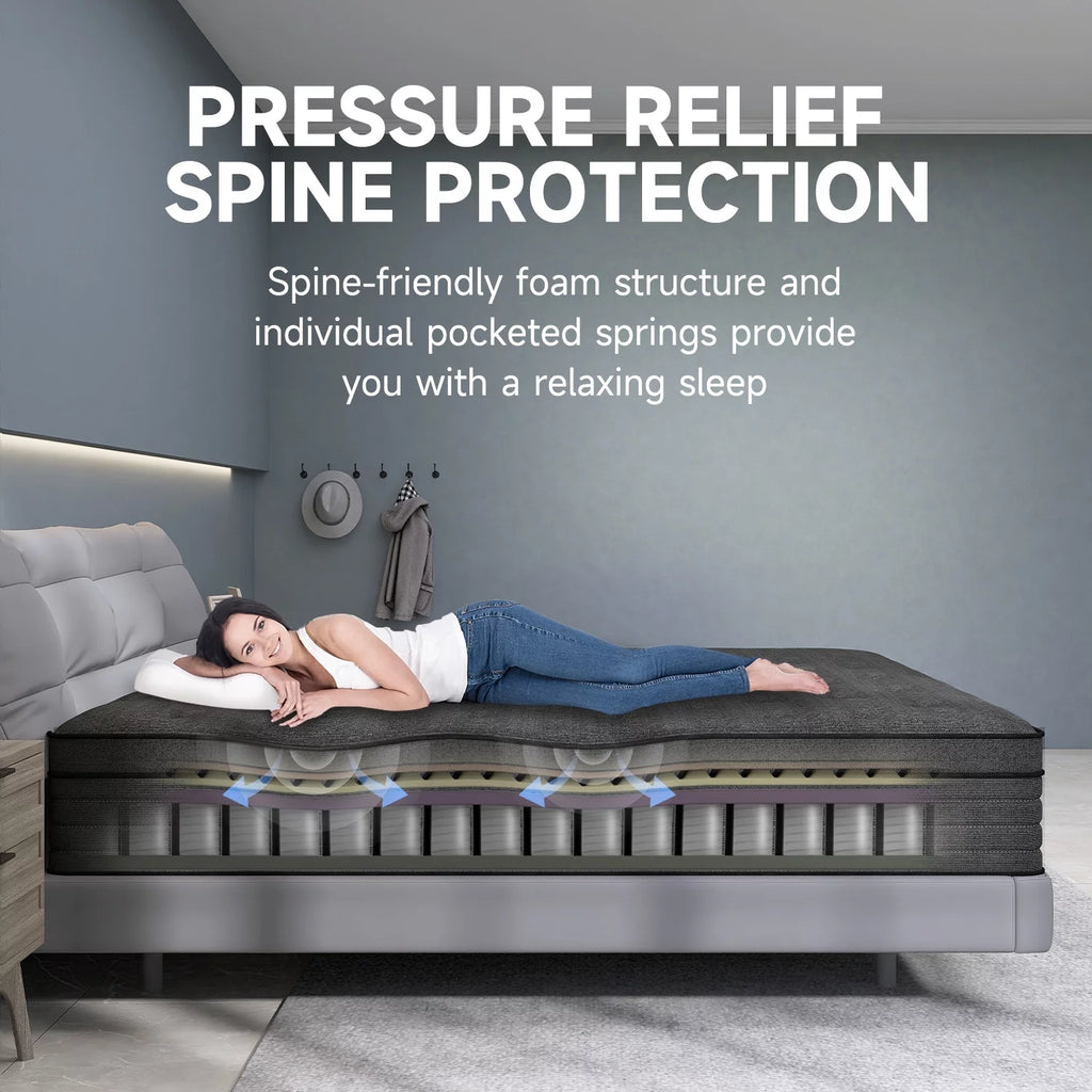Queen Medium Firm Hybrid Mattress E6429