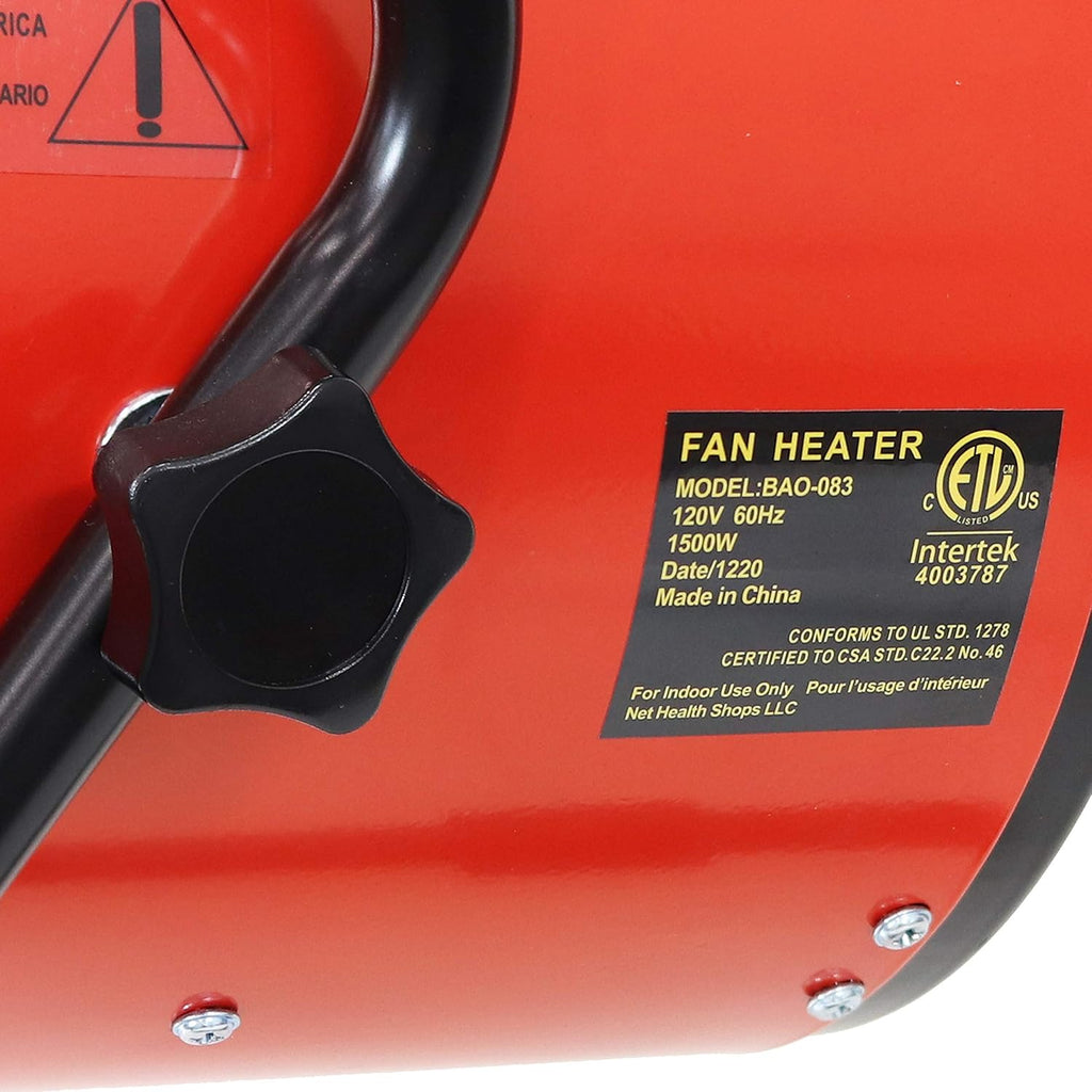Portable Electric Space Heater with Carrying Handle 1500W L614