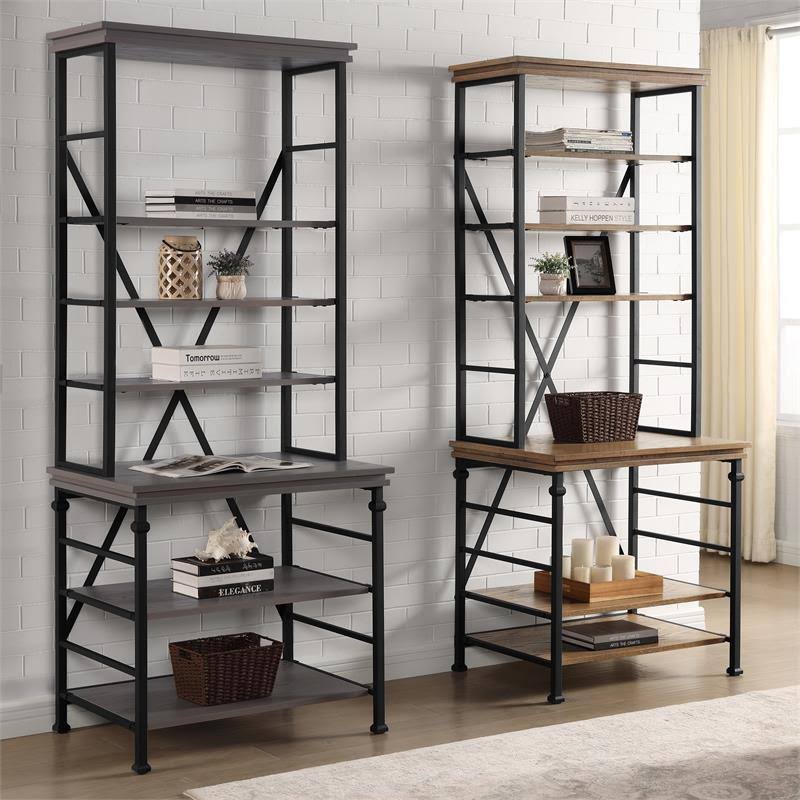 Industrial Metal 6-Shelf Bookcase B2689