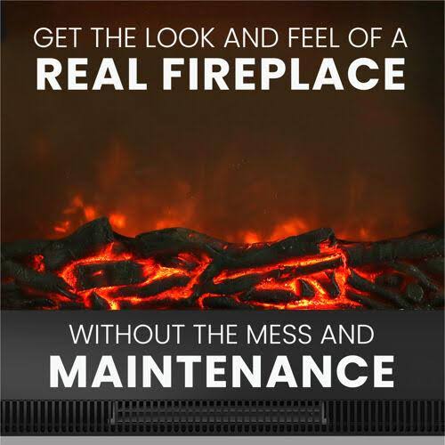 Cherry Electric Fireplace with Entertainment Stand L104