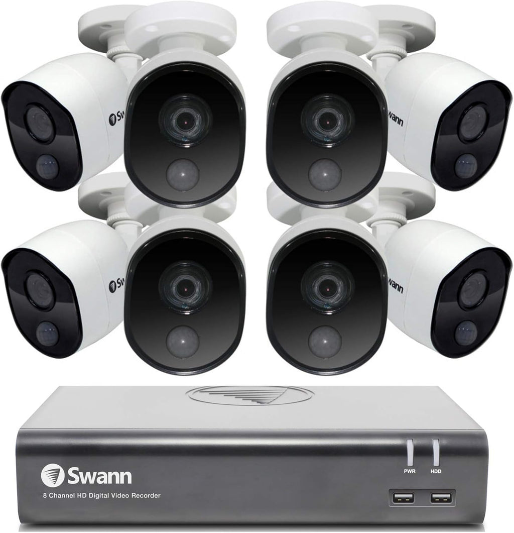 8 Channel 8 Bullet Camera 1080p HD DVR Wired CCTV System U275