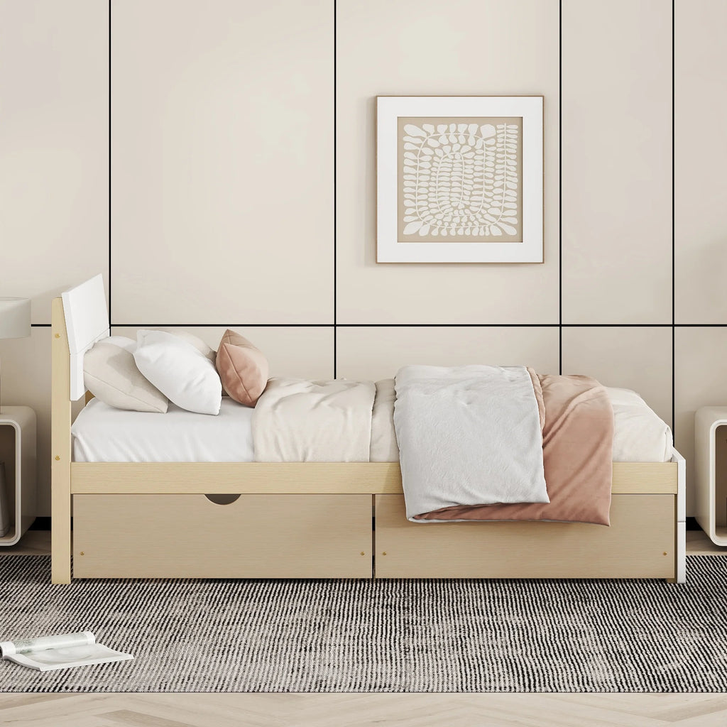 Twin Bed Frame with 2 Drawers P848049