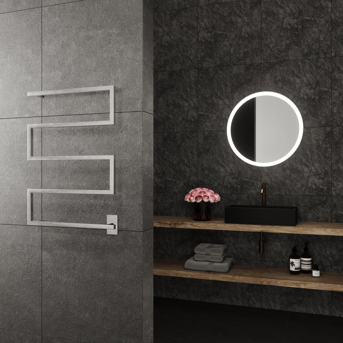 Wall Mounted Electric Towel Warmer in Chrome D4501