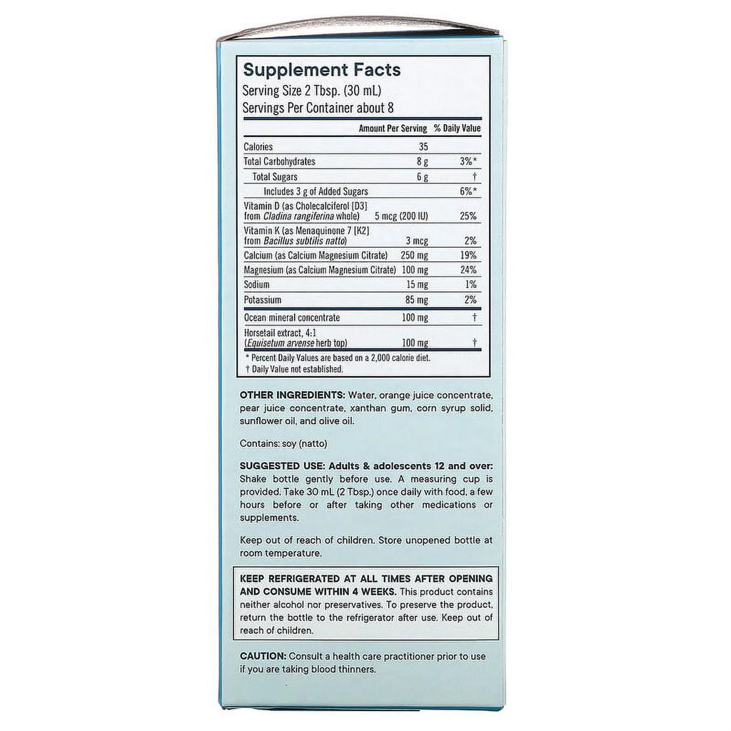 Liquid Bone Health+ with Calcium, Magnesium, and Vitamins D & K, 8 fl oz O84305