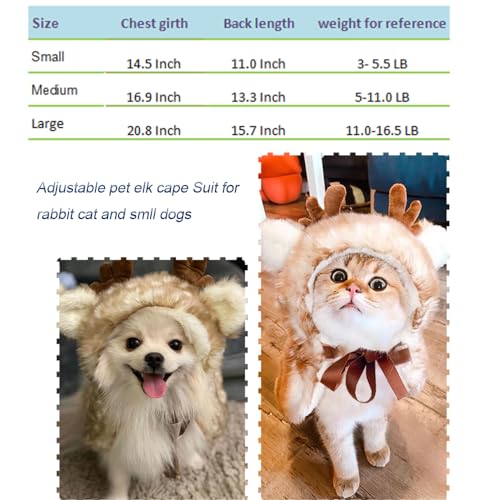 Christmas Dog Costume with Antlers F439875