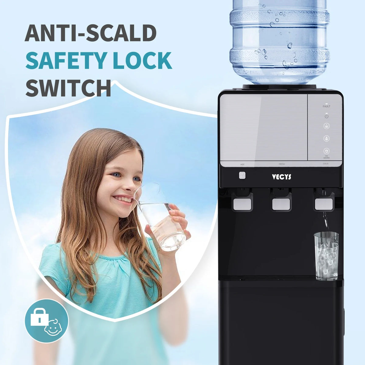 3 in 1 Water Dispenser with Ice Maker J5491