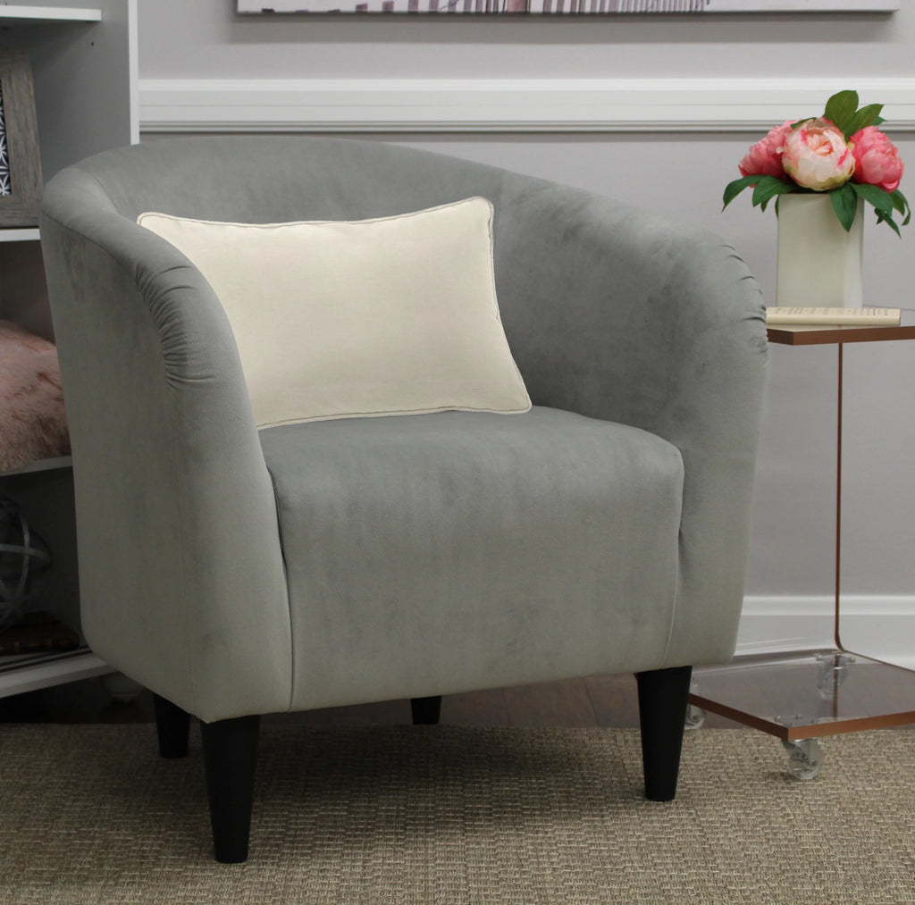 Dove Gray Microfiber Accent Chair C45527