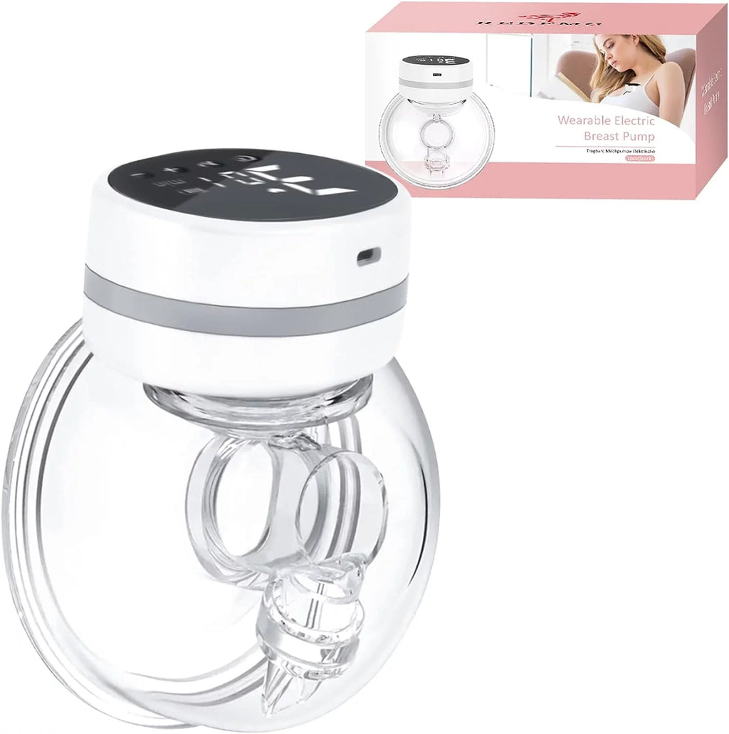 Wearable Portable Electric Breast Pump 3 Modes 9 Suction Levels White A647659
