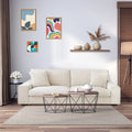 71.25" Beige Loveseat Sofa with Removable Cushion and Cover P388330