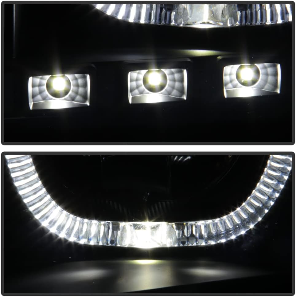 Blk Smoke LED Projector Headlights Driver + Passenger Side T71869