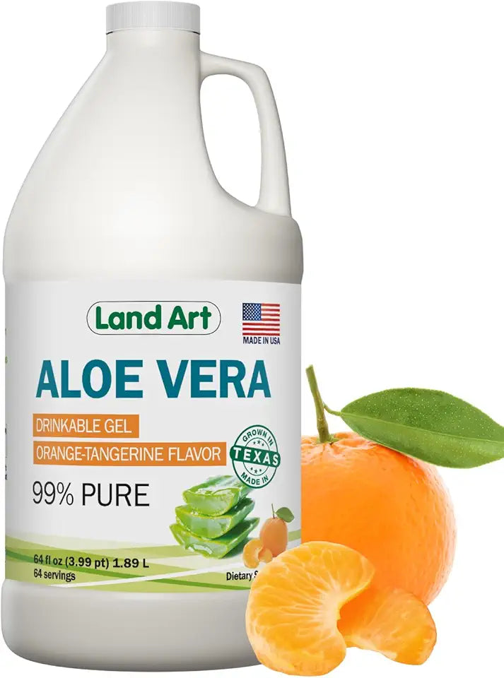 Orange Tangerine Flavored Aloe Vera Drinkable Gel 64 fl oz D4371
