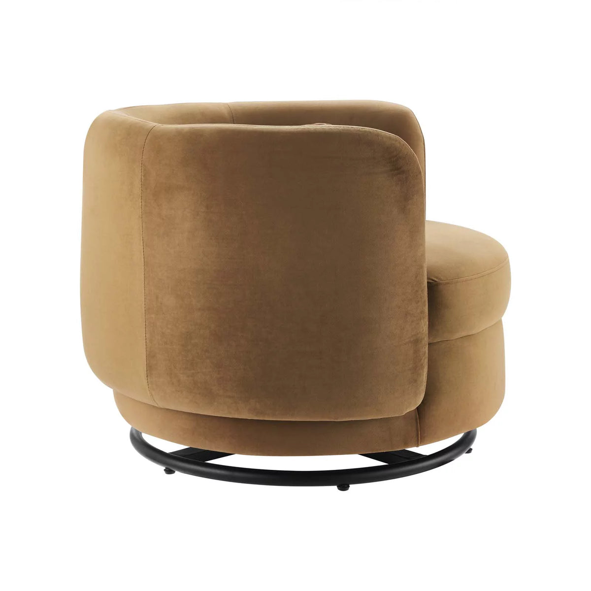 Black Velvet Swivel Chair X3321