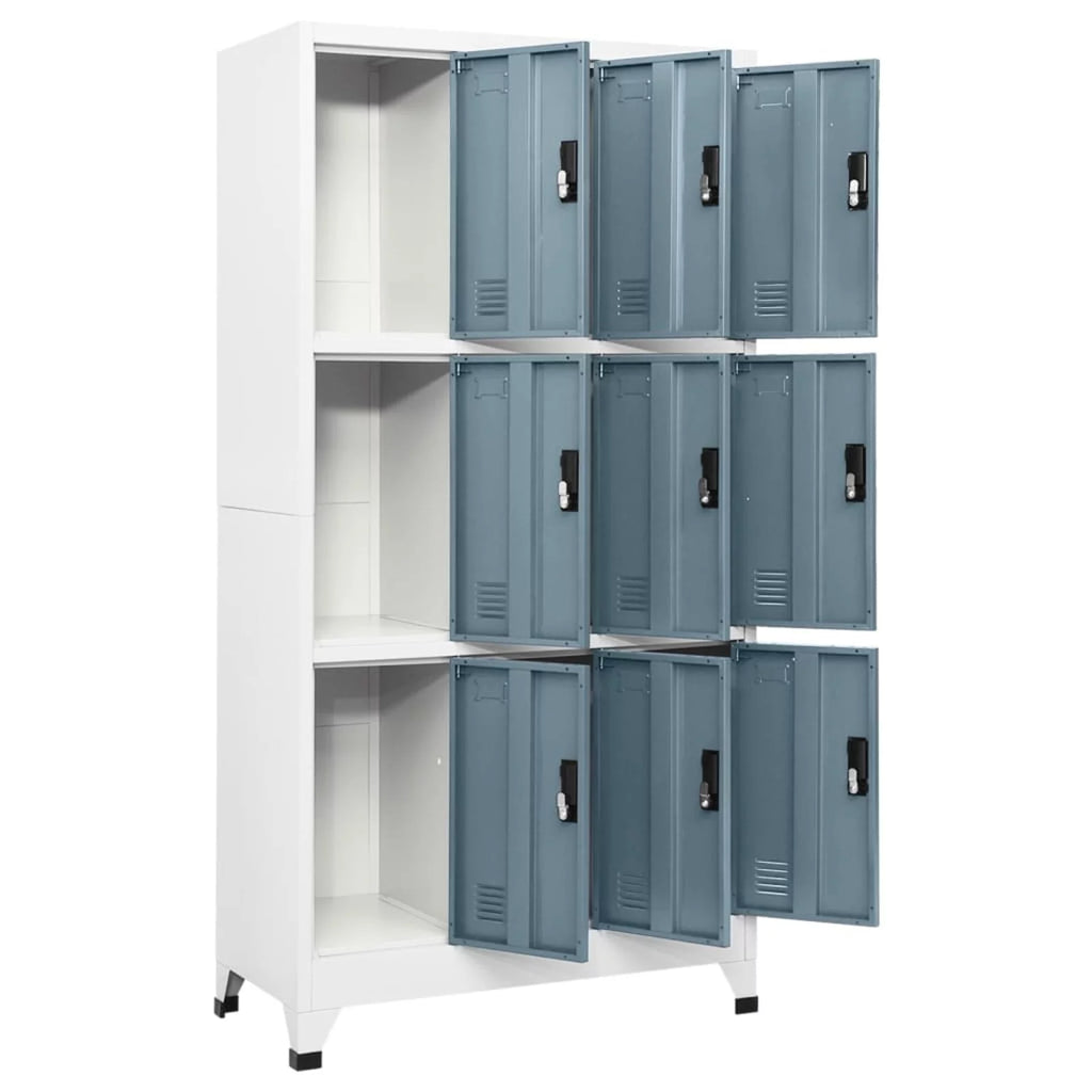 9 Lockable Doors Steel Storage Cabinet Y19020