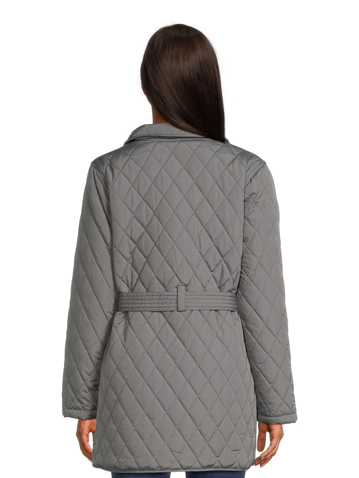 Women’s Quilted Barn Jacket with Belt W9531
