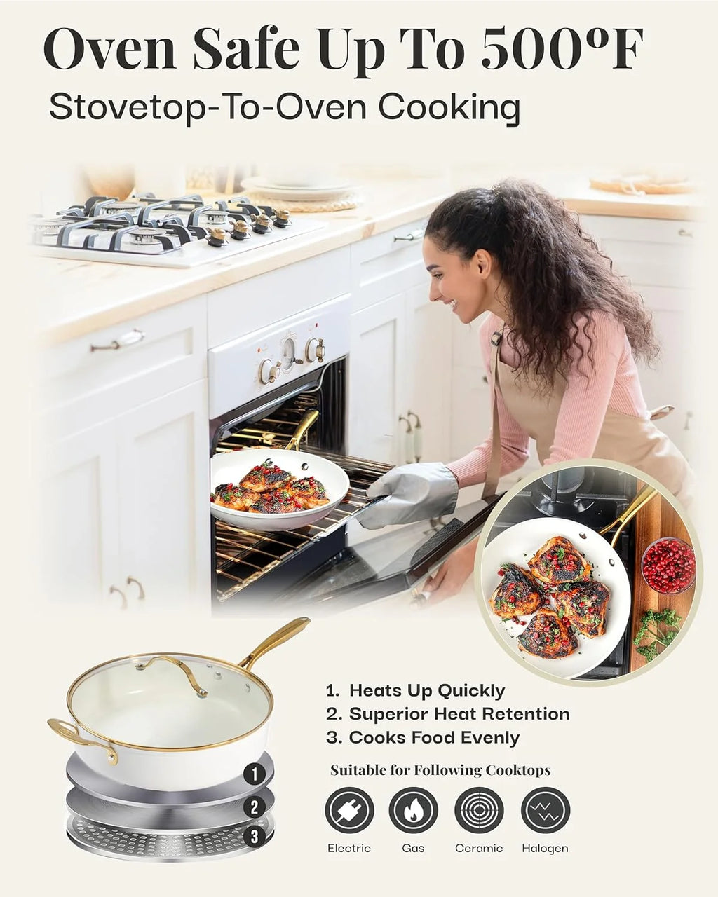 15 Pc Non Stick Ceramic Cookware Set D39817