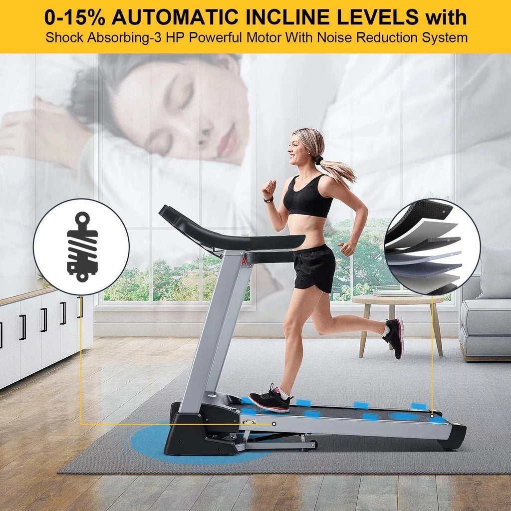3HP Folding Treadmill with Auto Incline D9309