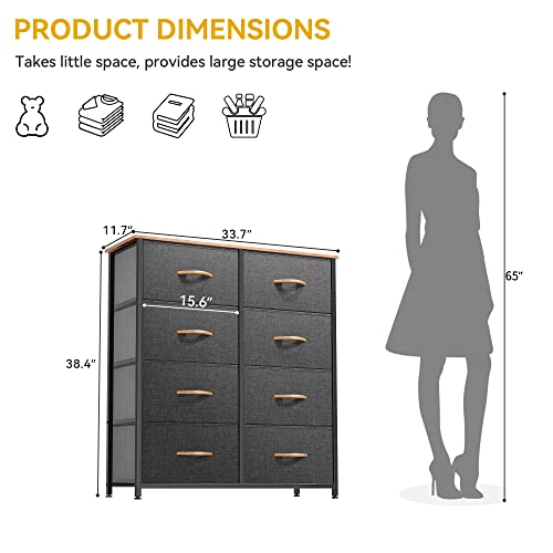 Fabric Dresser with 8 Drawers E676279