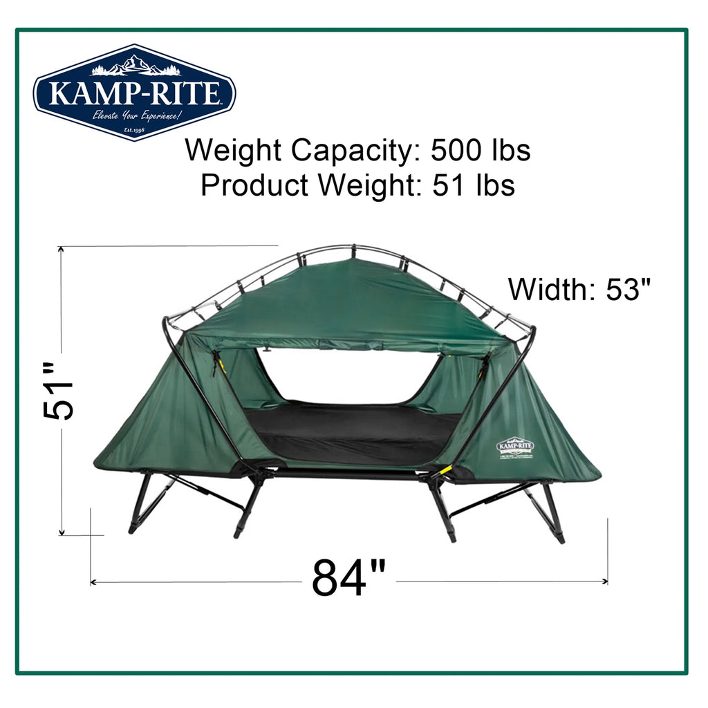 2 Person Elevated Cot, Lounge Chair, & Tent H234