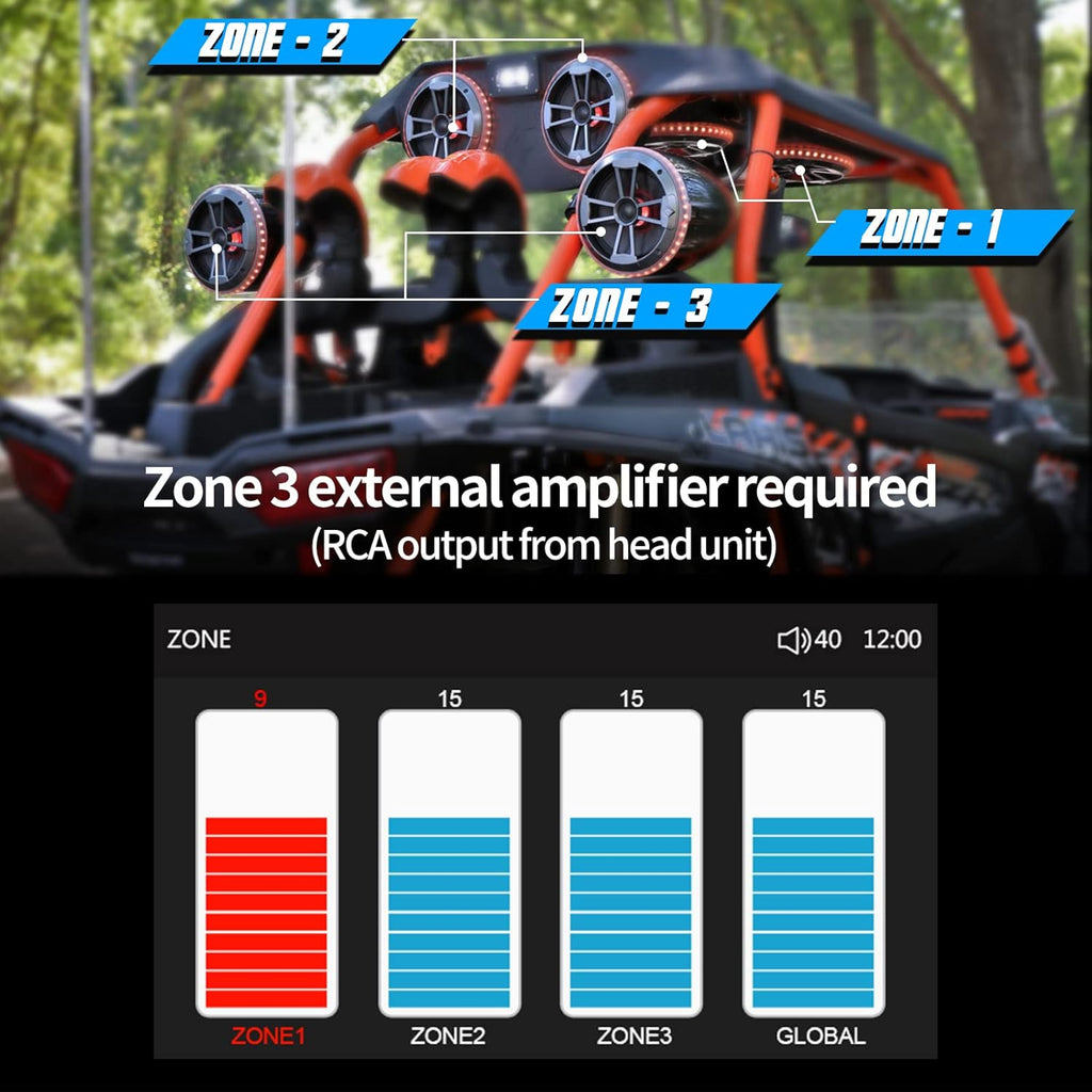 UTV Stereo AM/FM with Bluetooth V1001