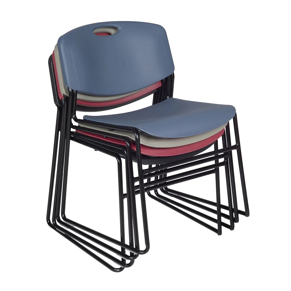 48" Square Breakroom Table and 4 Stack Chairs V984