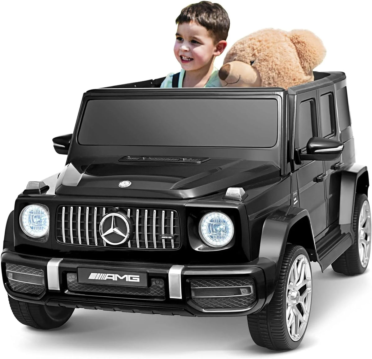 24V 2-Seater Kids Ride on Car 4WD Electric Vehicle Black D8110