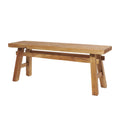 Wood Handmade Distressed Bench with High Trestle Legs E812