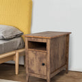 Set of 2 Wood Side Table with Cabinet and Shelf R520071