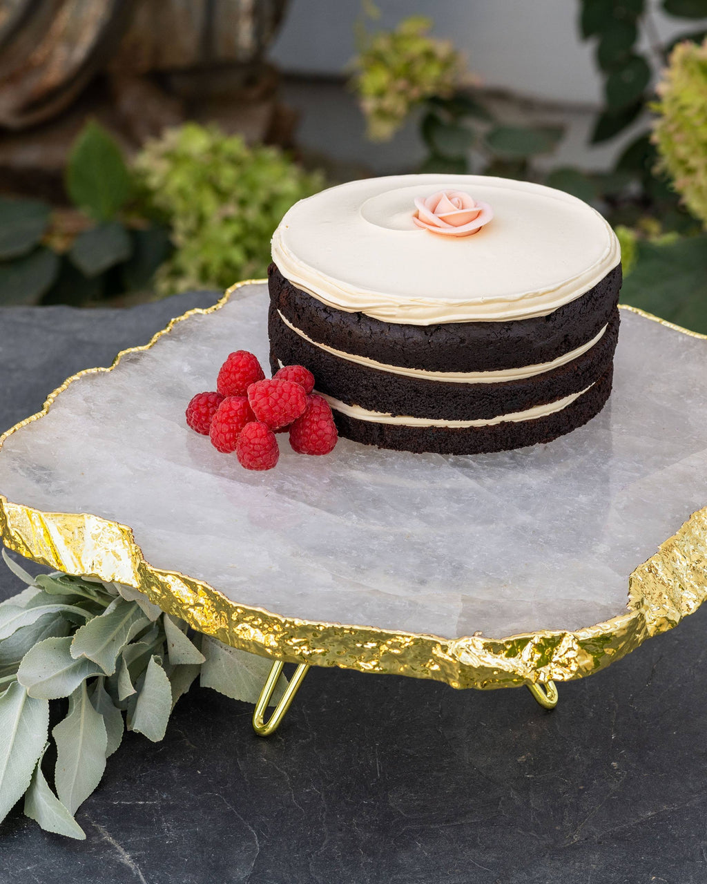 Crystal Gold Cake Stand D8032