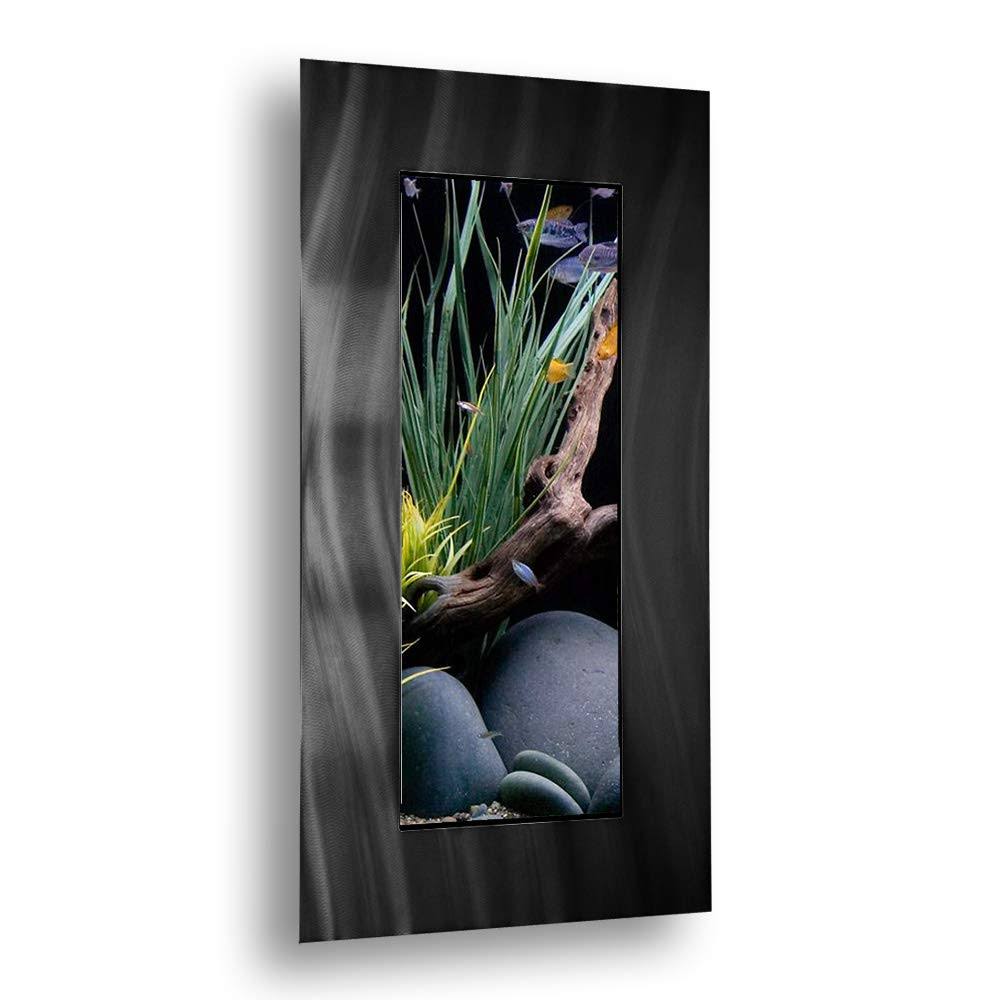 Wall Mounted Aquarium Brushed Black A912483