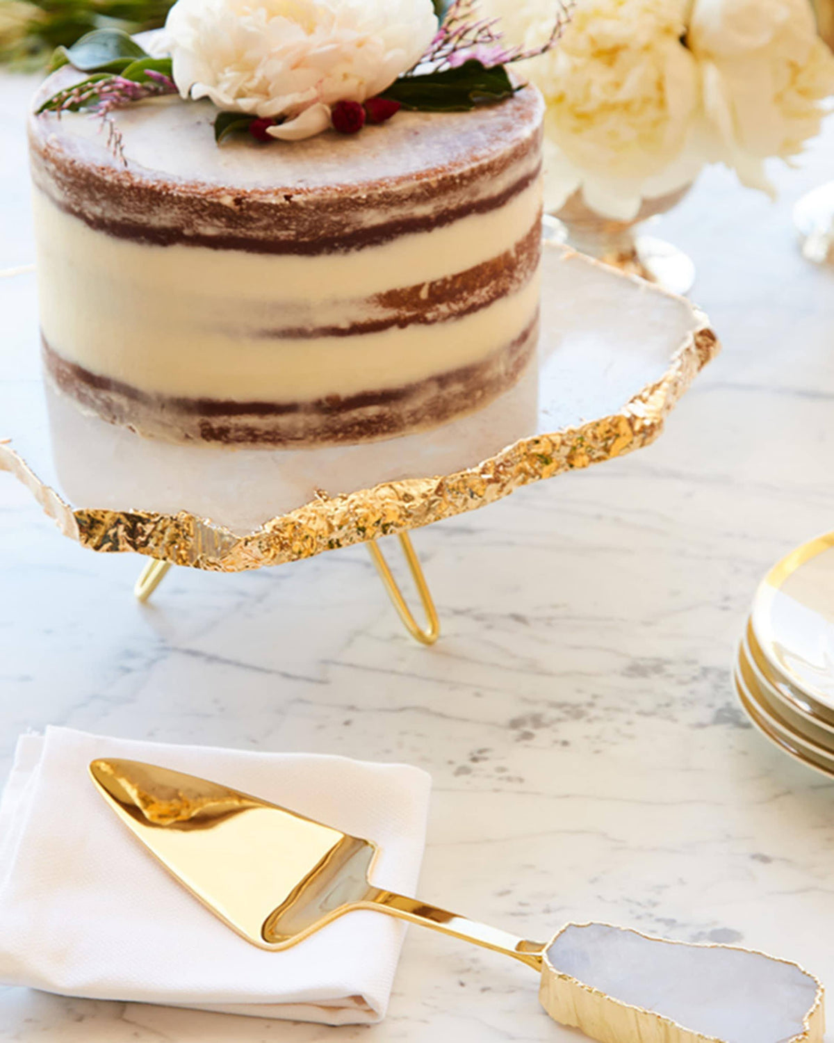 Crystal Gold Cake Stand D8032