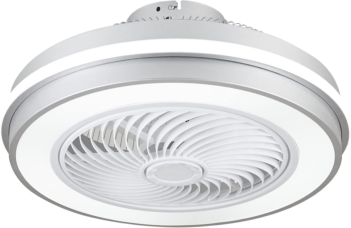 Modern LED Low Profile Ceiling Fan with Light and Remote I9526
