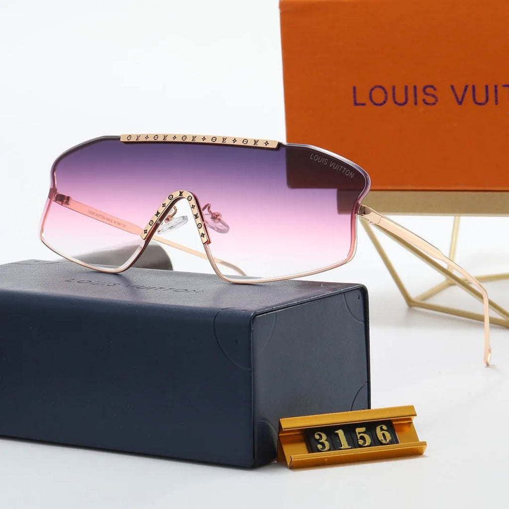 Frameless One-Piece Printed Polarized Sunglasses O35694