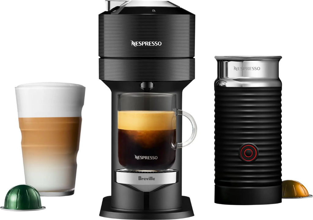 Black Coffee Machine with Milk Frother S20885