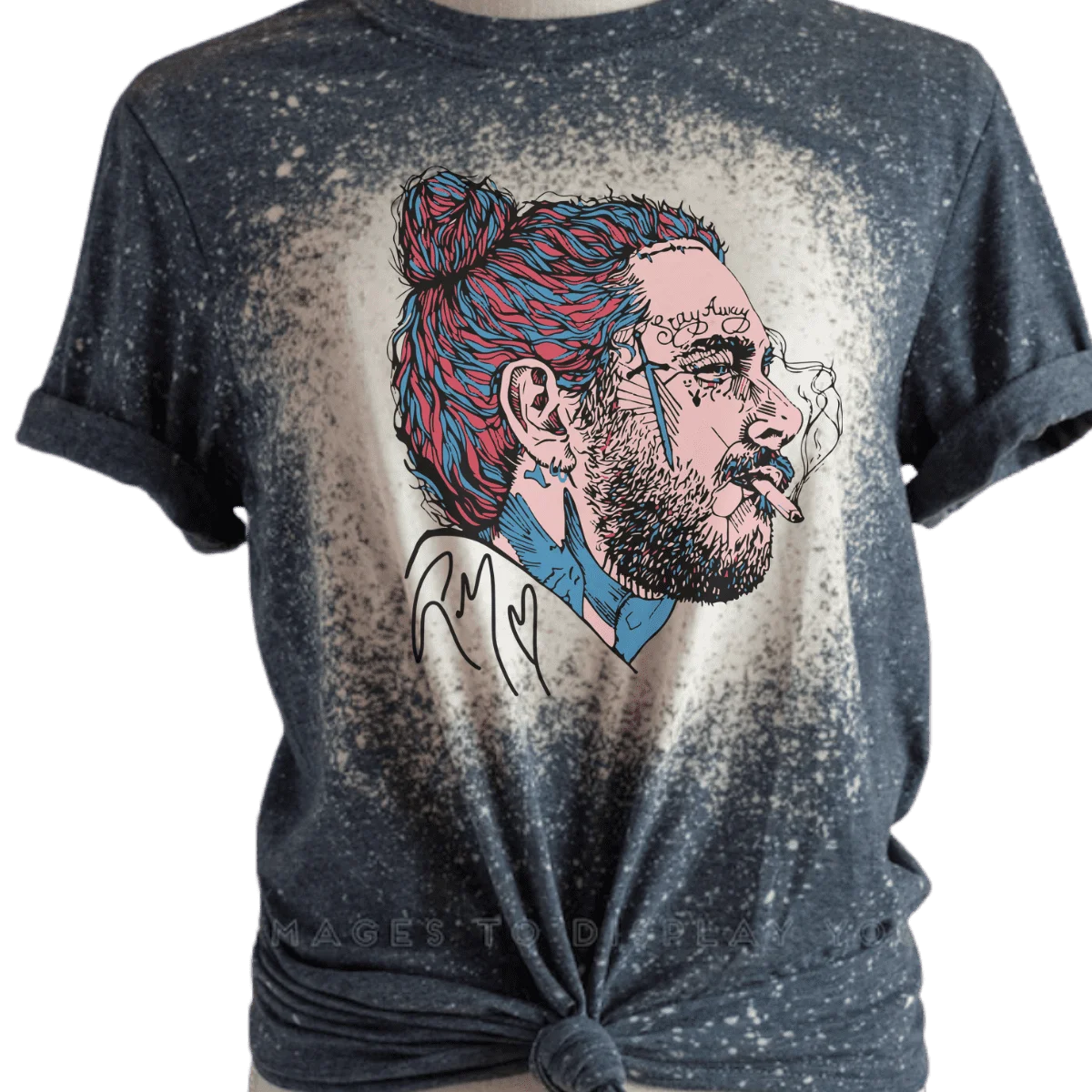Distressed Vintage Bleached T-Shirt Z837